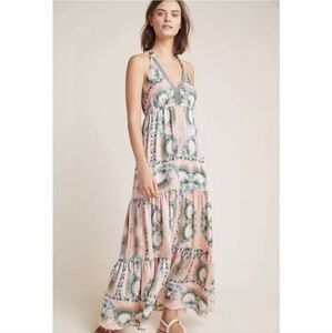 Anthropologie Nicole Miller Morrocan Print Maxi Dress